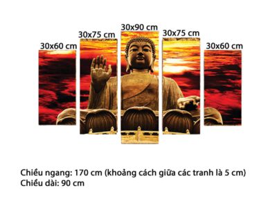 Bộ 5 Tranh Đức Phật Từ Bi